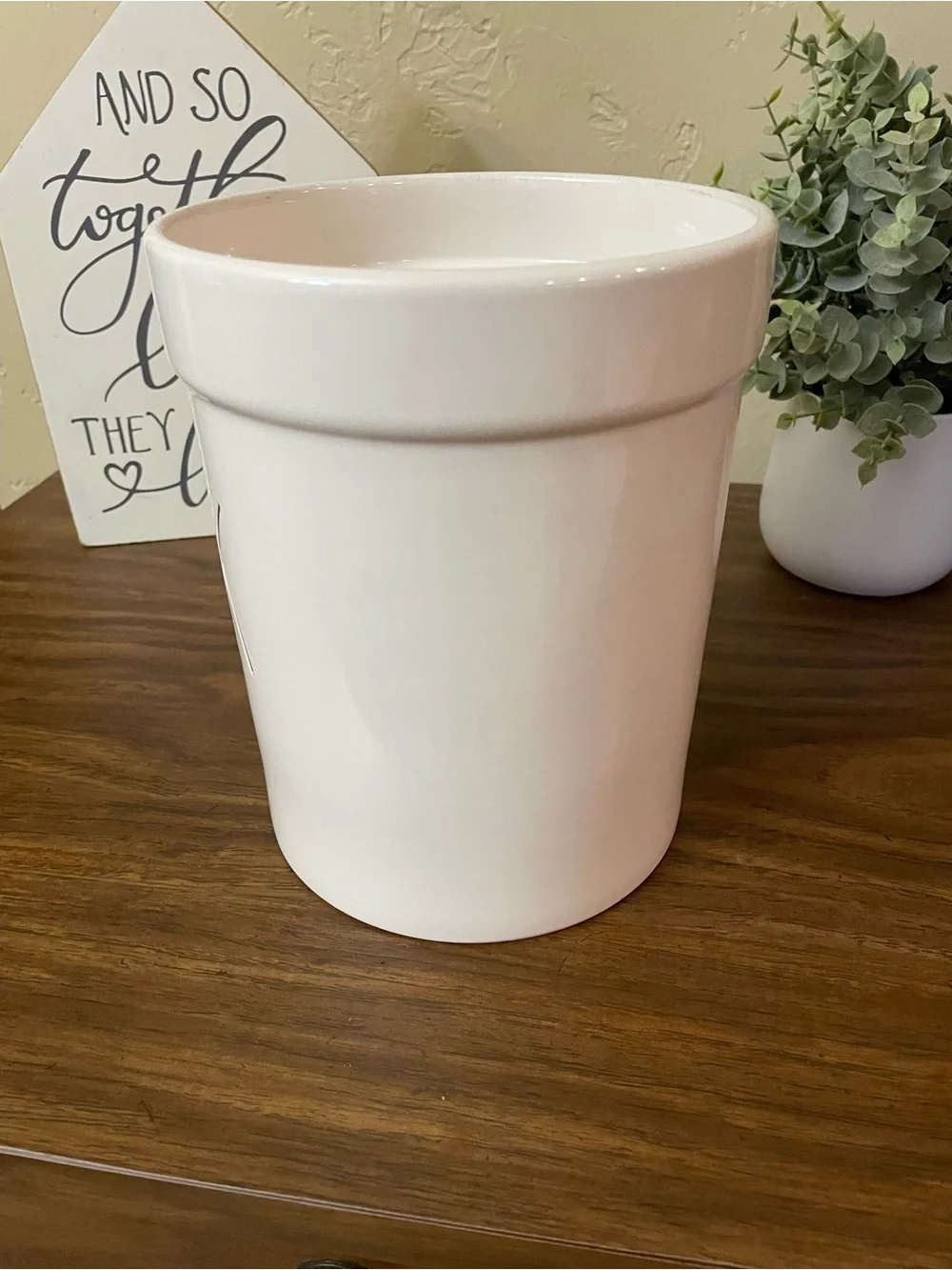 Rae Dunn White 'COOK' Ceramic Utensil Crock